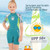 DIVE & SAIL M150656K Children Diving Suit 2.5mm One-piece Warm Swimsuit Short-sleeved Cold-proof Snorkeling Surfing Anti-jellyfish Suit, Size: M(Green)