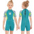 DIVE & SAIL M150656K Children Diving Suit 2.5mm One-piece Warm Swimsuit Short-sleeved Cold-proof Snorkeling Surfing Anti-jellyfish Suit, Size: S(Green)