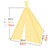 Pet Tent Removable And Washable Wooden Cat Kennel with Cushion, Specification: Medium 505060cm(Yellow)