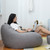 Lazy Sofa Bean Bag Chair Fabric Cover, Size: 80x90cm(Yellow)