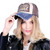 Colorful Baseball Cap Retro Letter Peaked Cap Sunhat Outdoor Leisure Travel Cap for Adult(Navy Blue + Brown)