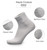 3 Pairs of Bamboo Fiber Men Double Needle Dark Flower Small Square Section Business Tube Socks(Dark Blue)