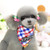 2 PCS Pure Cotton Plaid Dog Scarf Small and Medium-sized Dog Saliva Towel, Size:L40-50cm(Red)
