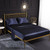 Home Ice Silk Simulation Silk Four-Piece Pillowcase Flat Sheet Fitted Sheet Set, Size:US-Full/UK-D:138x190x35cm(Royal Blue)