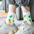 Tropical Fruit Pattern Personality Trend Tube Ladies Cotton Socks(avocado)