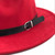 Men Fedoras Women Jazz Hat Black Woolen Blend Cap Outdoor Casual Hat(Red)