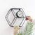 Hanging Wrought Iron Hexagonal Grid Wall Shelf Home Decoration(Black)
