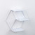 Hanging Wrought Iron Hexagonal Grid Wall Shelf Home Decoration(White)
