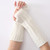 Knitted Wool Fishbone Texture Warm Cuffs Fingerless Arm Sleeves(White) Knitted Wool Fishbone Texture Warm Cuffs Fingerless Arm Sleeves(White)