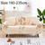 Sofa Covers all-inclusive Slip-resistant Sectional Elastic Full Couch Cover Sofa Cover and Pillow Case, Specification:Three Seat + 2 pcs Pillow Case(Quietly Elegant)