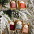Christmas Celebration Supplies Wooden Box Small Doll Pendant Children Gift Small Doll Pendant Tree Pendant(Grey)