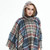 Spring Autumn Winter Checkered Pattern Hooded Cloak Shawl Scarf, Length (CM): 135cm(DP3-03 Red)