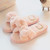 Furry Home Slippers Short Plush Indoor Home Slippers Owknot Slippers Women, Size: 38-39(Light Pink)