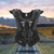 SULAITE Children Skating Back Protector Chest Protector Spine Protector Night Reflective Armor Child Riding Armor, Specification: L(Black)