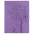 For iPad Pro 12.9 (2020) Pressed Printing Cat and Tree Pattern Horizontal Flip Leather Tablet Case with Holder & Card Slots & Wallet(Purple)