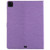 For iPad Pro 12.9 (2020) Pressed Printing Cat and Tree Pattern Horizontal Flip Leather Tablet Case with Holder & Card Slots & Wallet(Purple)