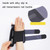 2PCS Two-Way Compression Stabilized Support Plate Wrist Brace Fracture Sprain Rehabilitation Wrist Brace, Specification: Left Hand L (Black Grey)