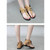Ladies Belt Buckle Flip Flops Casual Flat Sandals, Size: 37(Black)