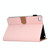 For iPad Mini 4 / Mini 3 / Mini 2 / Mini Solid Color Tablet PC Universal Magnetic Horizontal Flip Leather Case with Card Slots & Holder(Pink)