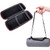 P402 For JBL Pulse4 Velvet Lining Portable Storage Bag Protective Cover(Silver Gray+Black)