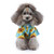 2 PCS Pet Beach Shirt Dog Print Spring And Summer Clothes, Size: M(Yellow Blue)
