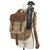 K-011 Outdoor Shoulder Digital Camera Bag Batik Canvas Waterproof Large-Capacity Photography Backpack(Gray)