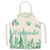 2 PCS Green Leaf Kitchen Apron Linen Cooking Gown Work Clothes, Specification: 45x56 cm(Water)