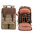 K-011 Outdoor Shoulder Digital Camera Bag Batik Canvas Waterproof Large-Capacity Photography Backpack(Army Green)