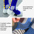 2 Pairs Length Tube Basketball Socks Boxing Roller Skating Riding Sports Socks, Size: L 39-42 Yards(Orange Blue)