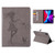 For iPad Pro 12.9 (2020) Pressed Printing Woman and Cat Pattern Horizontal Flip Leather Tablet Case with Holder & Card Slots & Wallet(Grey)