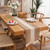 2 PCS Cotton and Linen Woven Colorblock Tassel Striped Rhombus Table Runner, Size: 30x275cm(Middle Cotton)