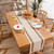 2 PCS Cotton and Linen Woven Colorblock Tassel Striped Rhombus Table Runner, Size: 30x220cm(2 Hemp)