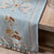 Home Vintage Flower Chenille Beads Table Runner, Size: 32x300cm(Ink Green)