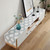 Home TV Cabinet Shoe Cabinet Chenille Polyester Tassel Tablecloth, Size: 35x160cm(Blue Geometry)