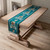 Home Vintage Flower Chenille Beads Table Runner, Size: 32x220cm(Ink Green)