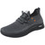 D06 Men Spring Flying Knitting  Shoes Lace Up Sports Casual Shoes, Size: 44(Gray)
