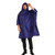 Duff PU Coated Pocket Style 3 In 1 Raincoat Backpack Mountaineering Outdoor Hiking Rain Cape(Deep Blue)