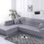 Fabric High Elastic All Inclusive Lazy Sofa Cover, Size: 4 Persons(Blog F)