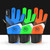 Children Football Goalkeeper Glove Latex Anti-Collision Goalkeeper Gloves, Size: 5(Orange)