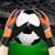 Children Football Goalkeeper Glove Latex Anti-Collision Goalkeeper Gloves, Size: 5(Orange)