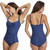 DS02 Ladies Suspender Conservative Triangle One-Piece Swimsuit With Chest Pad, Size: M(Big Red)
