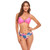 Bikini + Mesh Shawl + Split Swimsuit Women Swimsuit With Chest Pad, Size: S(Orange)