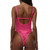 Women Sexy Lingerie Lace Underwear Sleepwear See Through Bodysuit, Size: L(Wine Red)