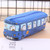 Cartoon Bus Student Stationery Pencil Case Large Capacity Canvas Stationery Box(Blue)