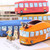 Cartoon Bus Student Stationery Pencil Case Large Capacity Canvas Stationery Box(Blue)