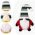 Christmas Table Decoration Cartoon Knitted Striped Knife and Fork Cover(Green)
