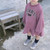 Autumn Girls Loose Letter Long Sleeve Skirt Shirt, Suggest Height:Size 9105-110cm(Purple) Autumn Girls Loose Letter Long Sleeve Skirt Shirt, Suggest Height:Size 9105-110cm(Purple)