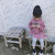 Autumn Girls Loose Letter Long Sleeve Skirt Shirt, Suggest Height:Size 11110-115cm(Pink)