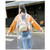 Stylish Portable Outdoor Transparent EVA Raincoat, Size:L (Transparent With Backpack)