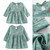 Girl Dress Children Dress Girls Long Sleeve Plaid Dress Soft Cotton Summer Princess Dresses Baby Girls Clothes, Size:120cm(Bean Green Bow Tie)
